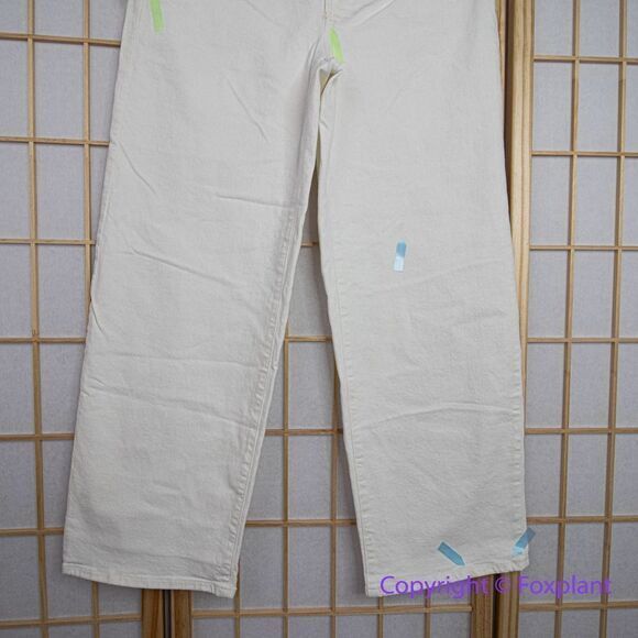 NEW Madewell The Perfect Vintage Wide-Leg Crop Jean‎ Tile White, 27 - Picture 3 of 16